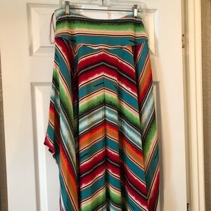 Serape colored flair skirt